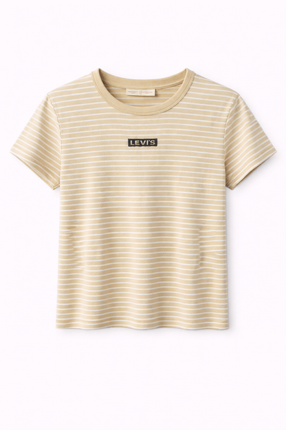 Levi’s® striped logo T-shirt  Beige