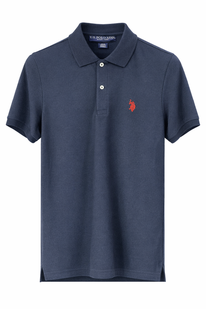 U.S. Polo Assn. Classic Polo Shirt – Navy Blue (Red Logo)