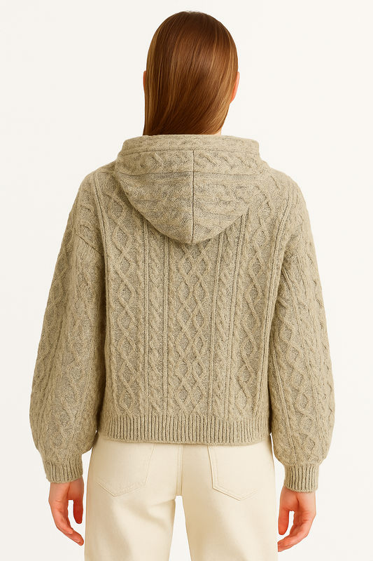 ZARA women’s knitted hooded cardigan