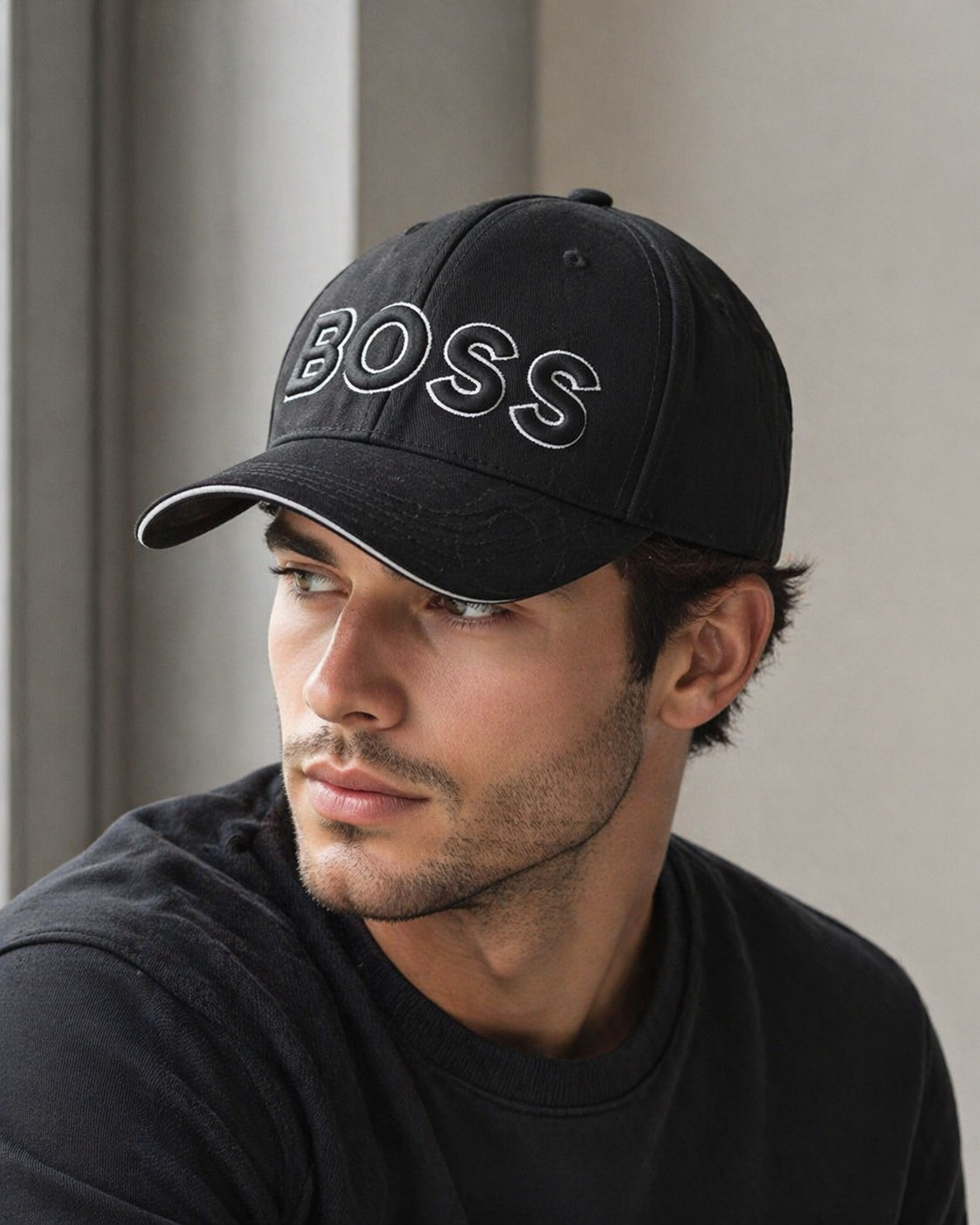 BOSS Cap – Black Logo Baseball Cap