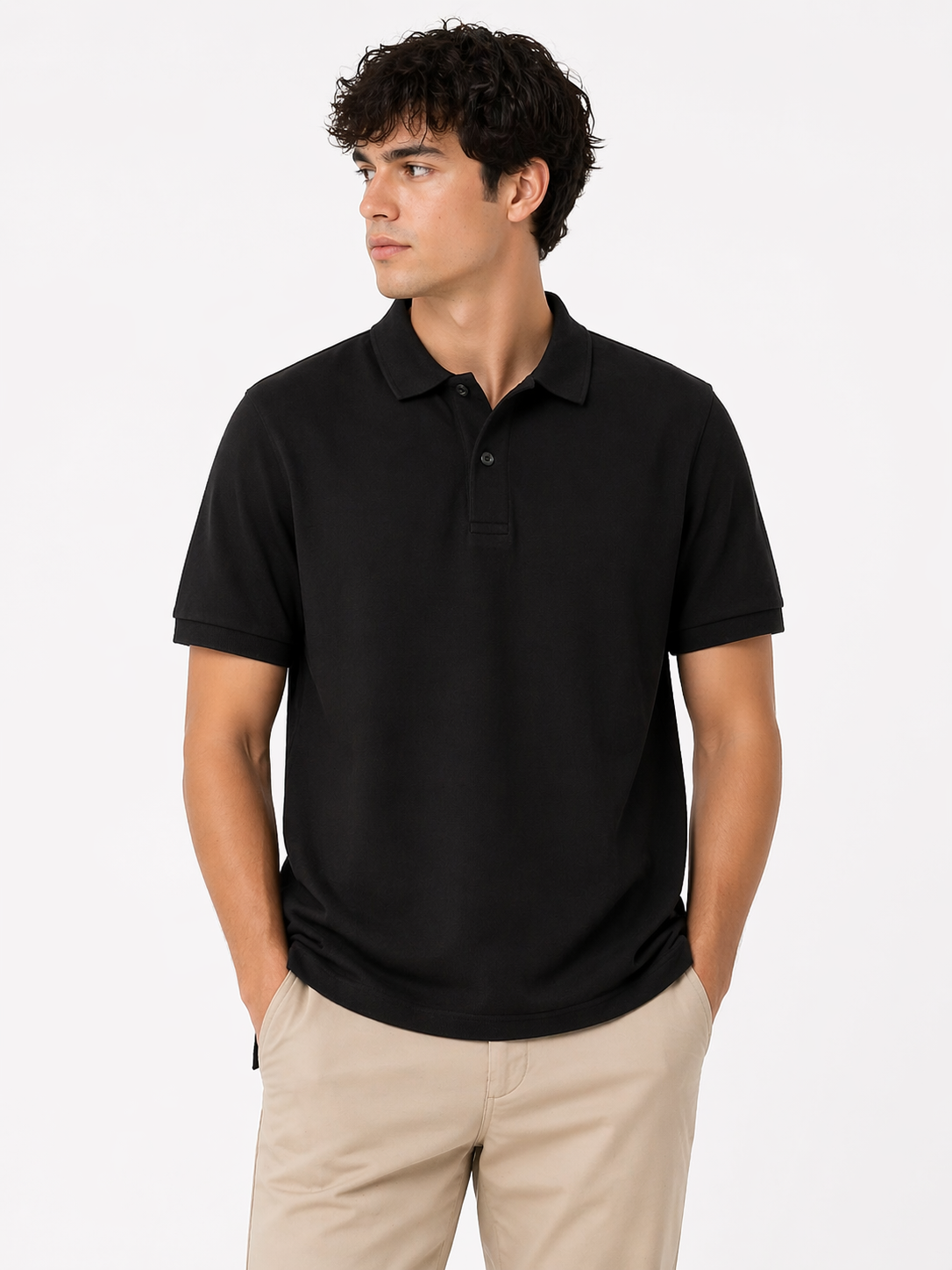 Celio Black Polo T-Shirt