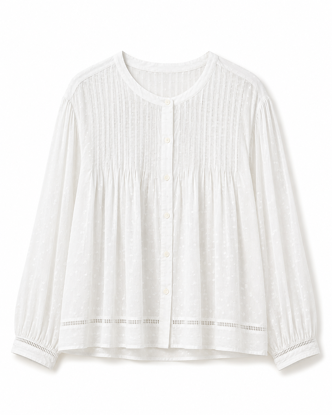 W Textured Pintuck Blouse